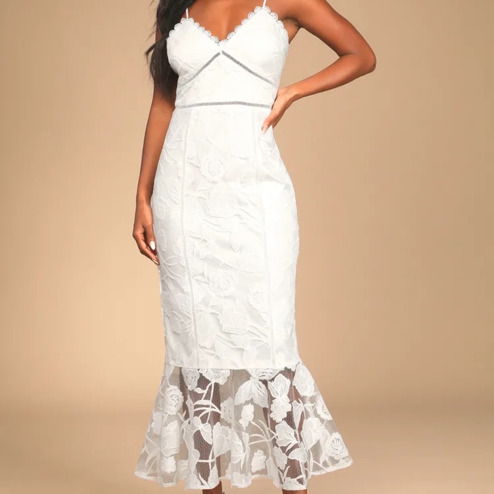 White lace dress